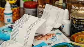 food products with a receipt