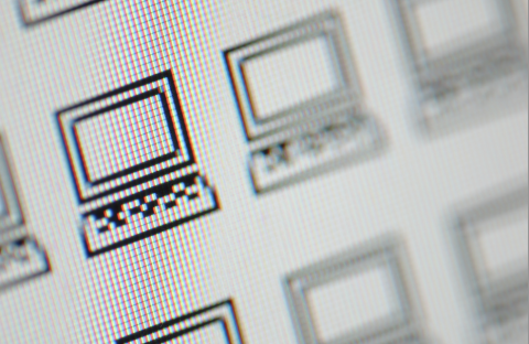 Pixel image of a computer
