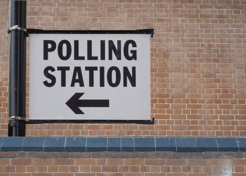 Polling Station sign