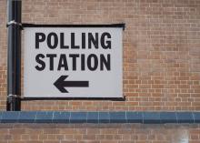 Polling Station sign